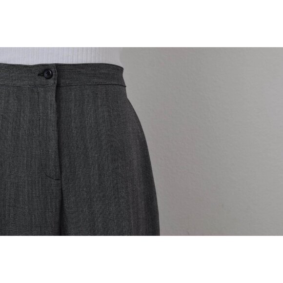 Vintage 90s Gray Poly Blend Trousers size 10P | 31 waist - Picture 6 of 10